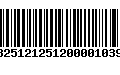 Código de Barras 13251212512000010395