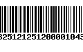 Código de Barras 13251212512000010437