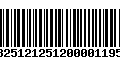 Código de Barras 13251212512000011958