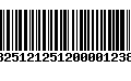 Código de Barras 13251212512000012387