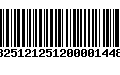 Código de Barras 13251212512000014481