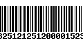 Código de Barras 13251212512000015237