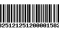 Código de Barras 13251212512000015820