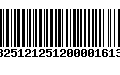 Código de Barras 13251212512000016135