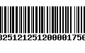 Código de Barras 13251212512000017502