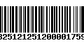 Código de Barras 13251212512000017594