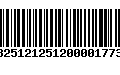 Código de Barras 13251212512000017732