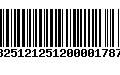 Código de Barras 13251212512000017870