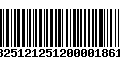 Código de Barras 13251212512000018611