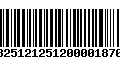 Código de Barras 13251212512000018704