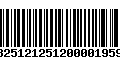 Código de Barras 13251212512000019592