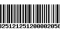 Código de Barras 13251212512000020585