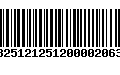 Código de Barras 13251212512000020632