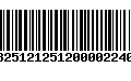 Código de Barras 13251212512000022407