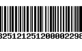 Código de Barras 13251212512000022989