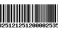 Código de Barras 13251212512000025352