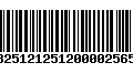 Código de Barras 13251212512000025651