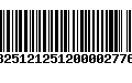 Código de Barras 13251212512000027767