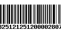 Código de Barras 13251212512000028073