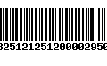 Código de Barras 13251212512000029509