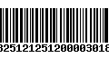 Código de Barras 13251212512000030181