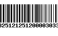 Código de Barras 13251212512000030337