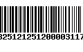 Código de Barras 13251212512000031171