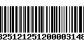 Código de Barras 13251212512000031485