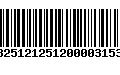 Código de Barras 13251212512000031537