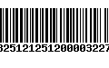 Código de Barras 13251212512000032273