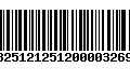 Código de Barras 13251212512000032696