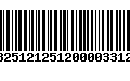 Código de Barras 13251212512000033120