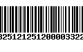 Código de Barras 13251212512000033226