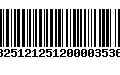 Código de Barras 13251212512000035368