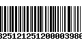 Código de Barras 13251212512000039806