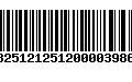 Código de Barras 13251212512000039862