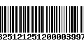 Código de Barras 13251212512000039973