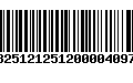 Código de Barras 13251212512000040979