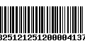 Código de Barras 13251212512000041371