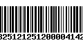 Código de Barras 13251212512000041428