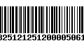 Código de Barras 13251212512000050613