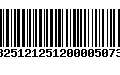 Código de Barras 13251212512000050731