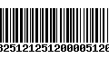 Código de Barras 13251212512000051207