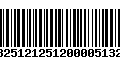 Código de Barras 13251212512000051326