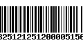 Código de Barras 13251212512000051564