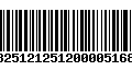 Código de Barras 13251212512000051683