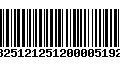 Código de Barras 13251212512000051922