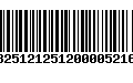 Código de Barras 13251212512000052161