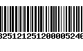 Código de Barras 13251212512000052400