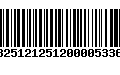 Código de Barras 13251212512000053360